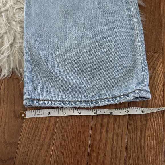 Levi’s Premium Ribcage Straight Jeans Women’s Size 30 Button-Fly Lightwash Denim - Picture 10 of 14